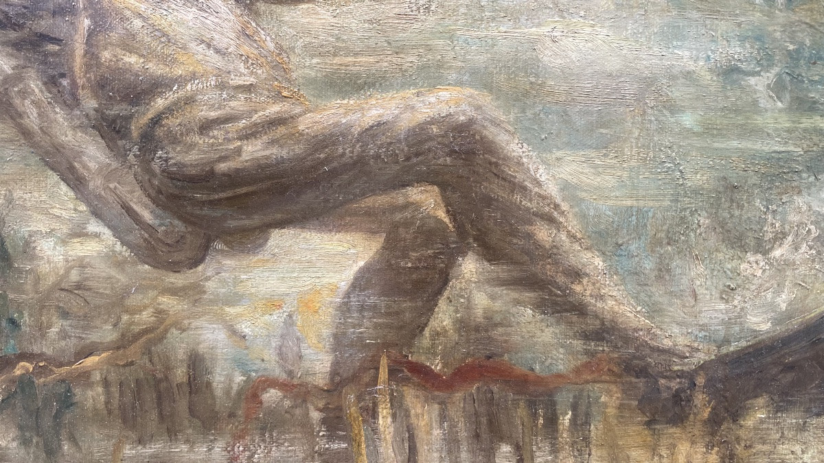 Plongeur avec mérou sous la coque – milieu du XXe siècle-photo-5