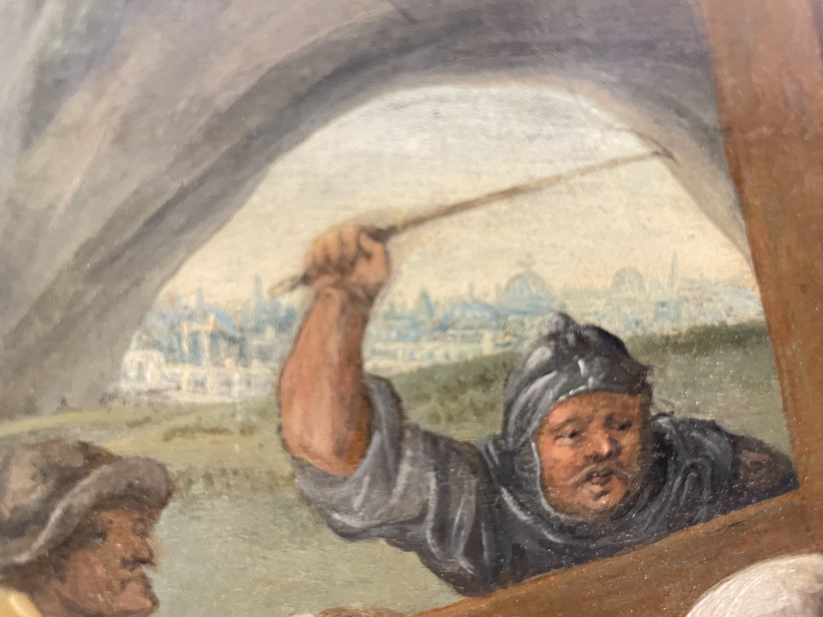 Veronica Offering The Holy Veil To Christ – Flemish School, Oil On Copper  Oil On Copper -photo-3