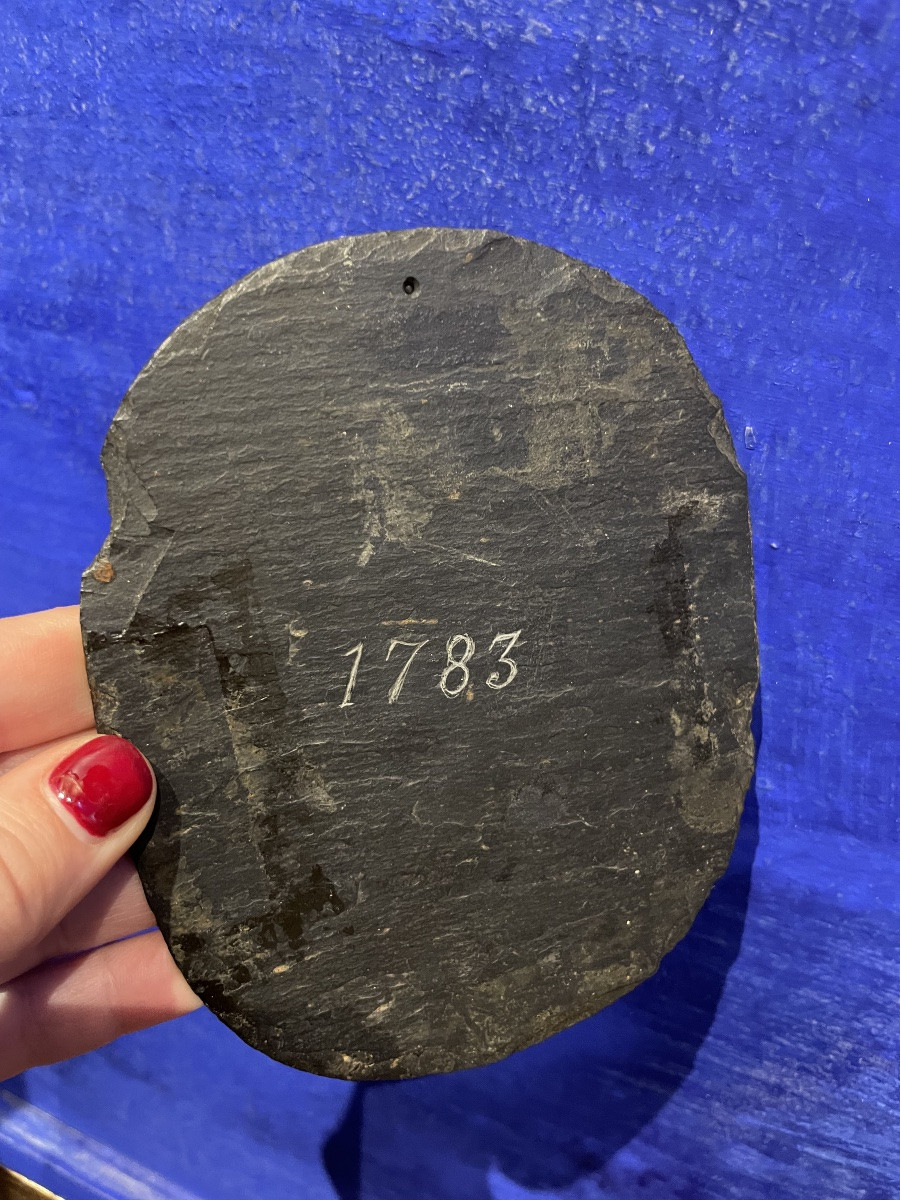 Portrait sur ardoise du pape Innocent XI (Benedetto Odescalchi), XVIIe siècle -photo-3