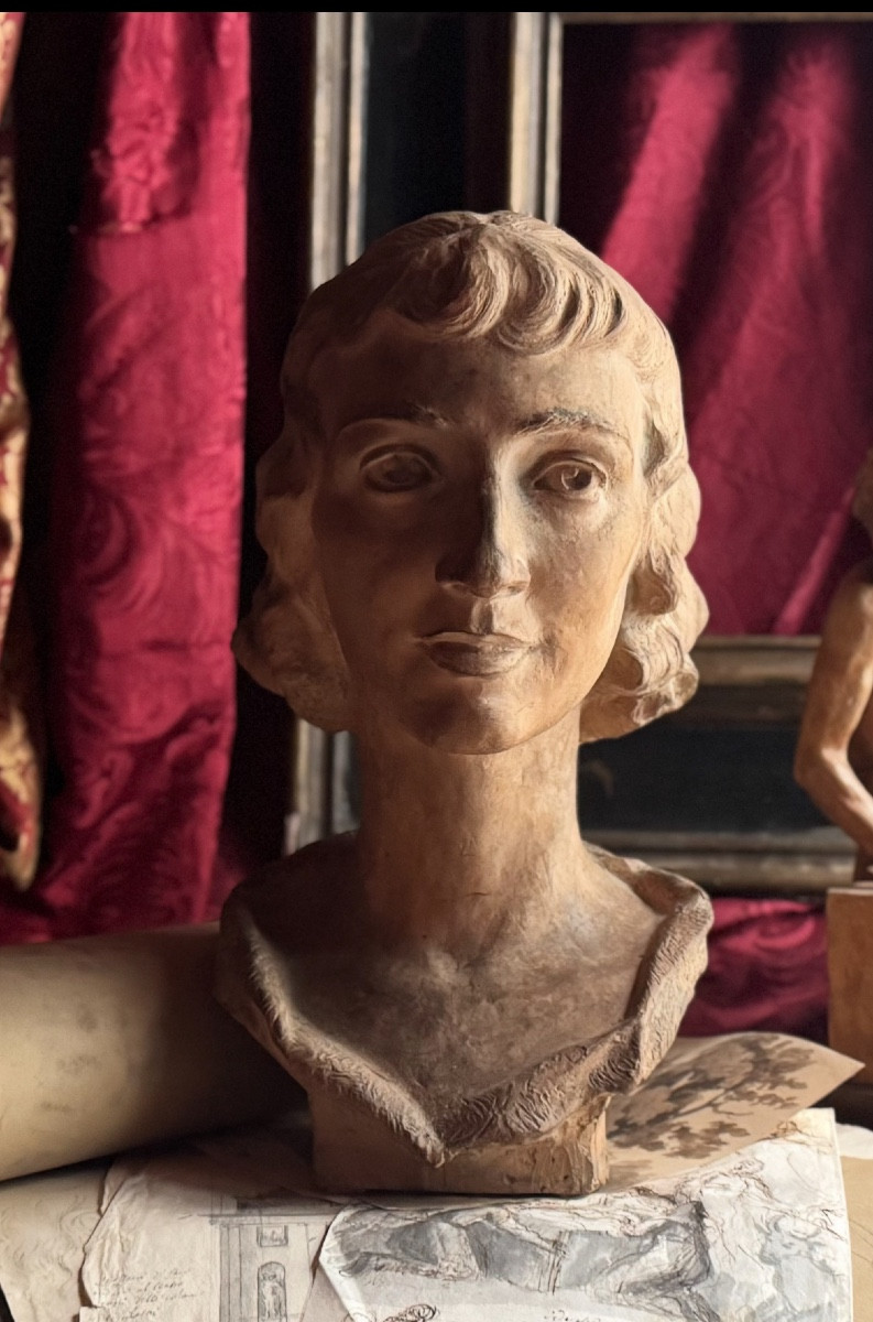 Giorgio Rossi (1892–1963) Portrait féminin (épouse de Gianni Vagnetti), années 1930 Terre cuite