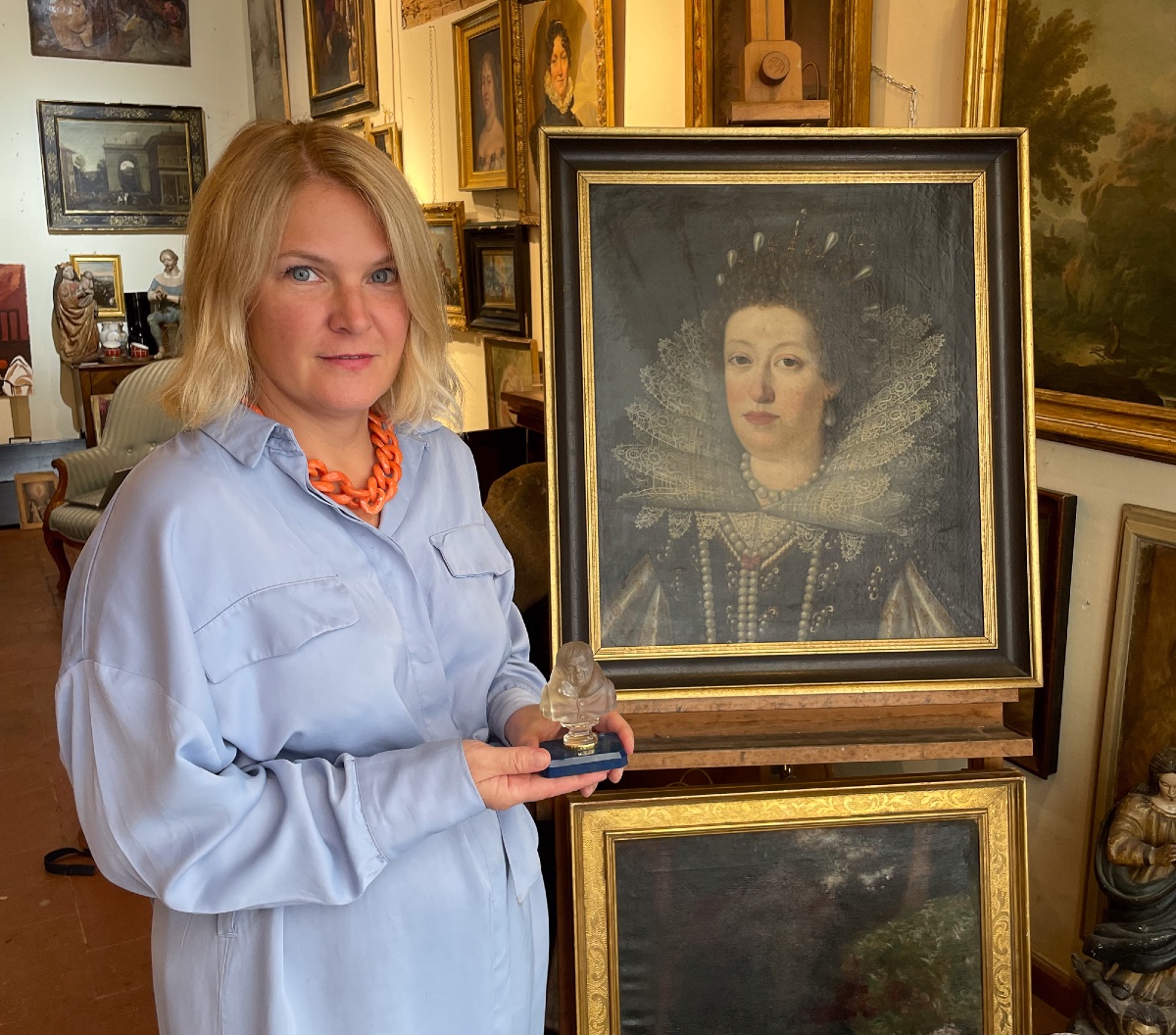 Russie. Buste de l’écrivain I. A. Krylov. Cristal de roche. Oural. XIXe-photo-4