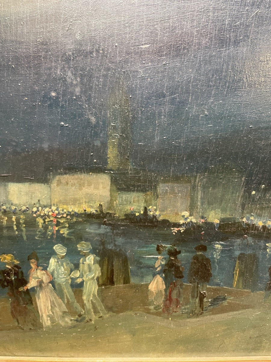 Nocturne, Impression. Venice, Dated 1924 – Gino Albieri (1881–1949)  -photo-3
