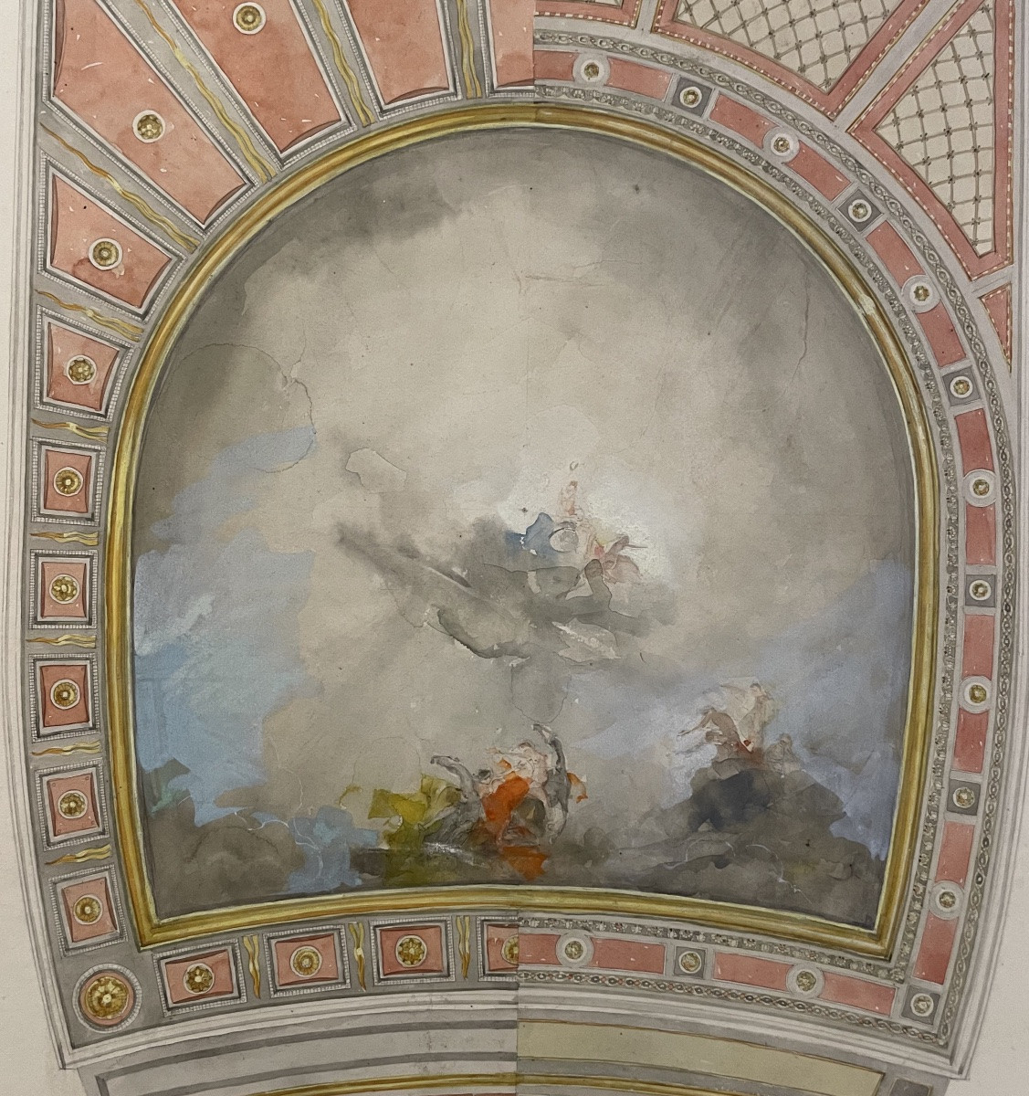 Carl Otto Fey – Decorative Ceiling Project With Allegorical Scene, Watercolor On Paper  -photo-7