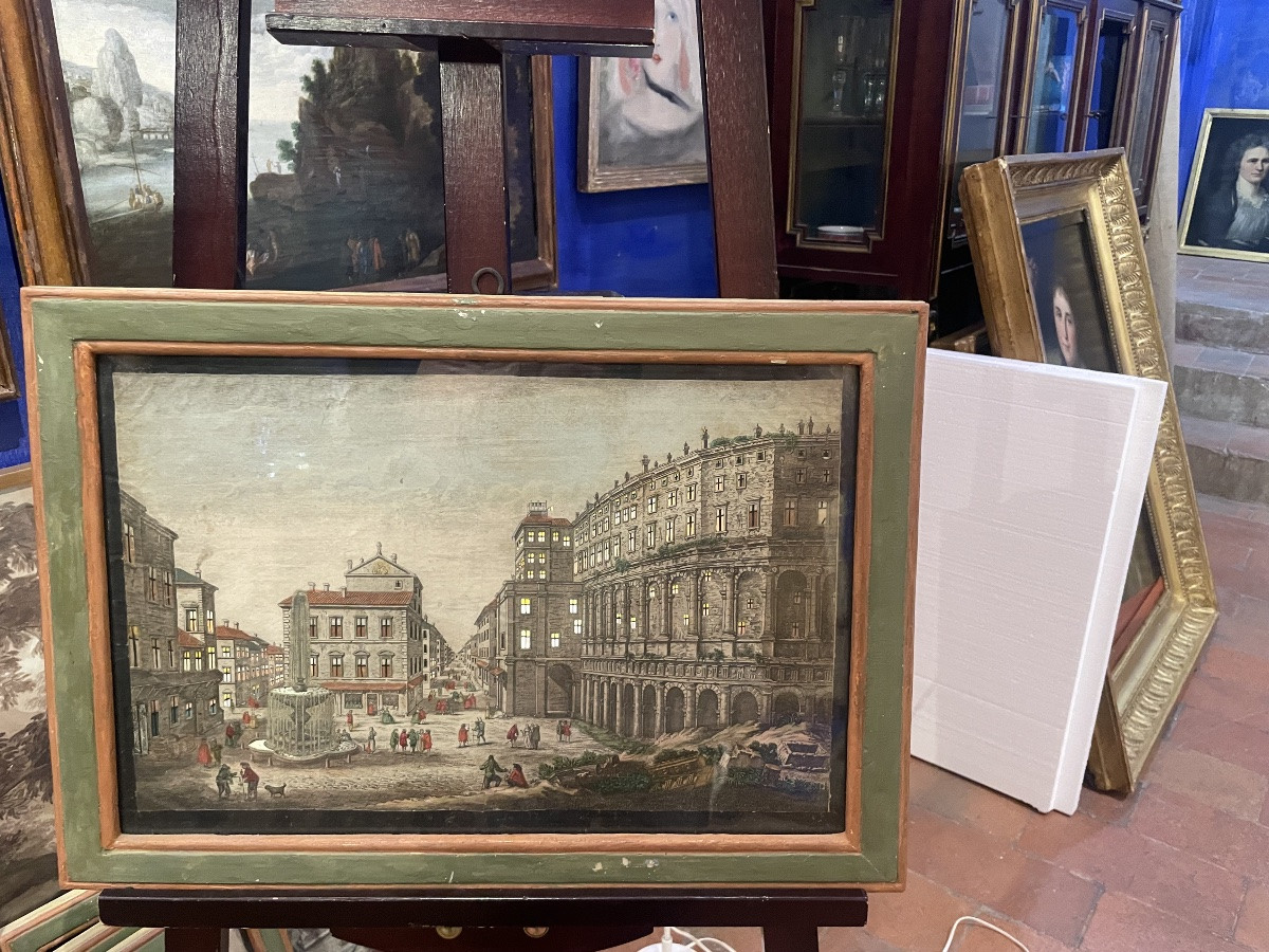 Vue d’optique effet jour/nuit – Rome, Théâtre de Marcellus . 1770 ca-photo-5