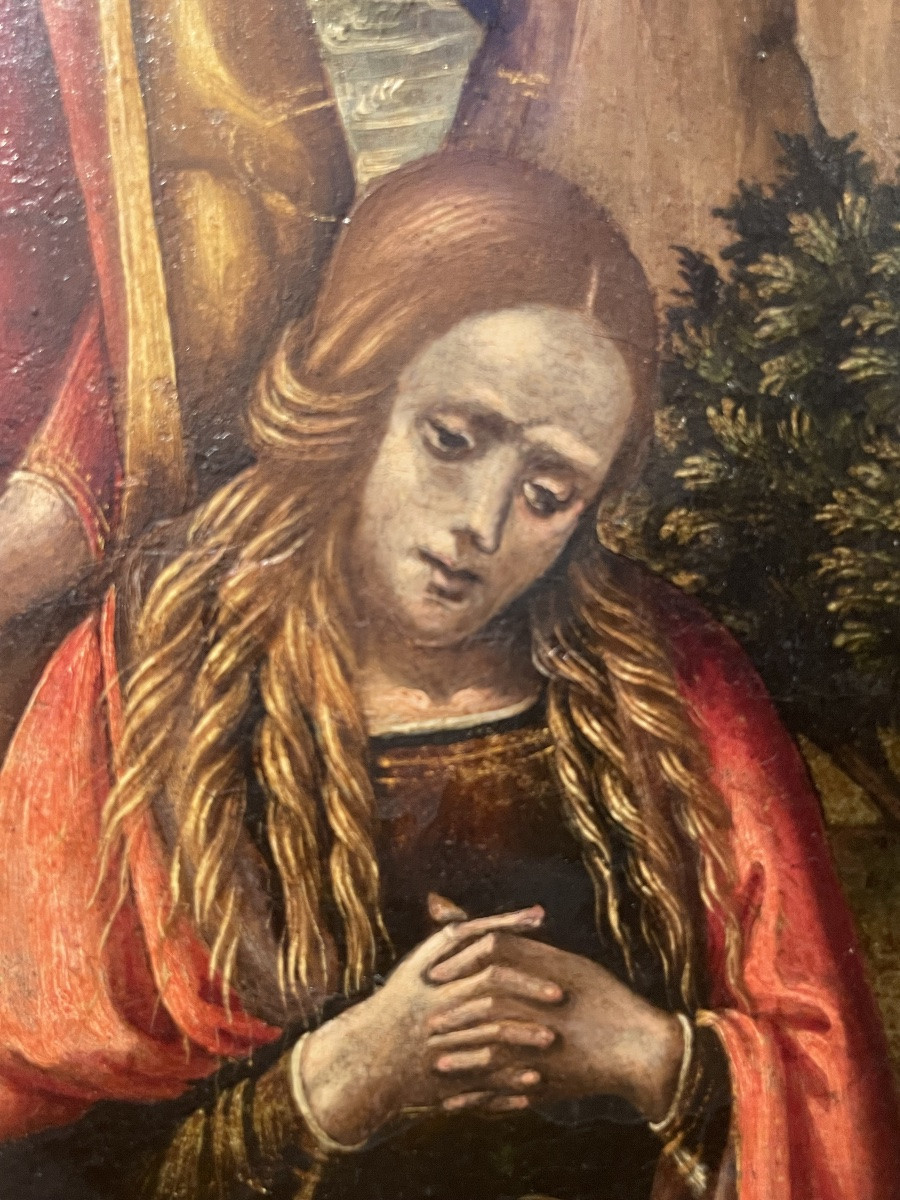 Lamentation Over The Dead Christ Italian School Early 16th Century. Tempera On Panel-photo-4