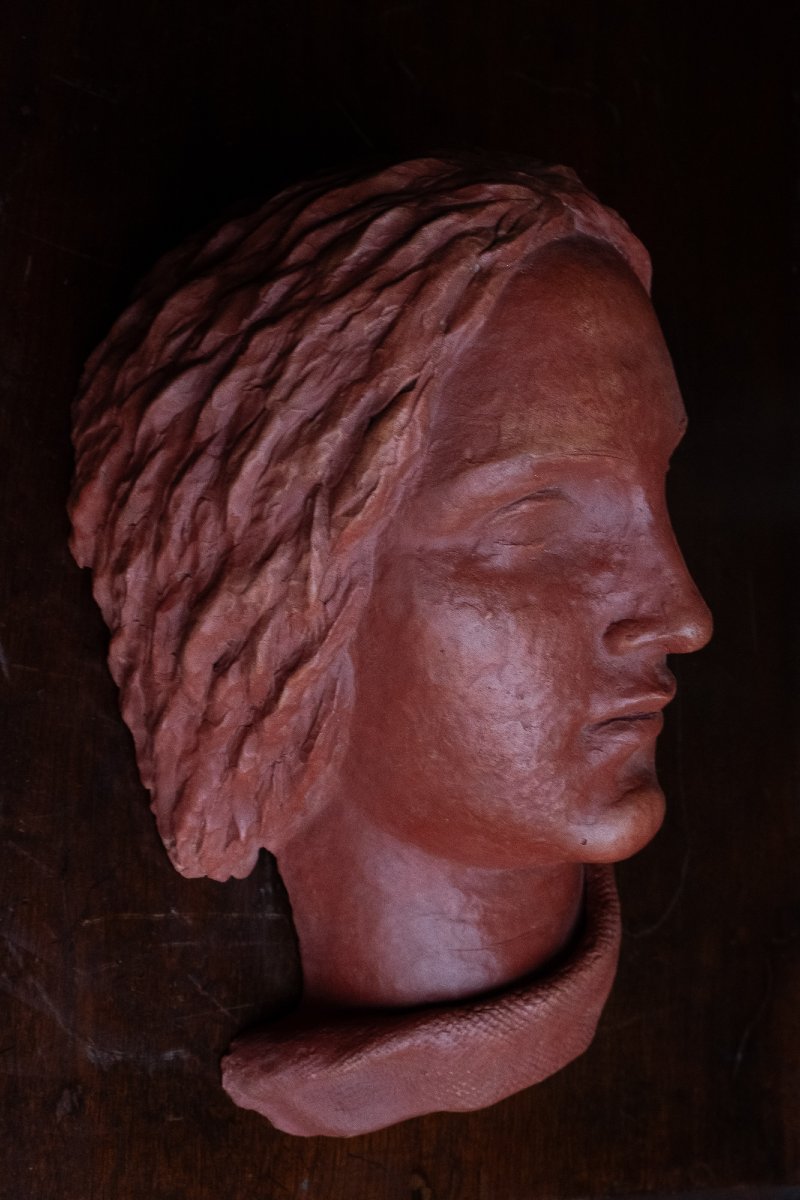 Giorgio Rossi Woman’s Face, Circa 1930–1940 Terracotta Height: 32 Cm Signed-photo-2