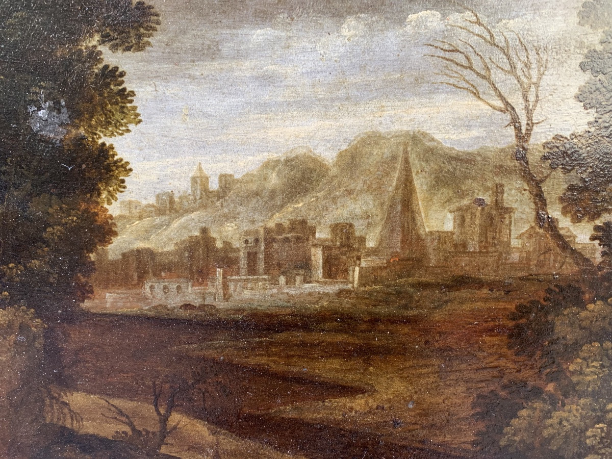 Fuite en Égypte, peintre nordique actif à Rome, début du XVIIe siècle-photo-3