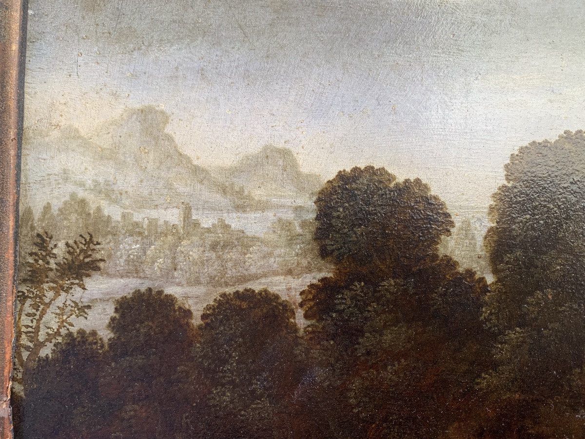 Fuite en Égypte, peintre nordique actif à Rome, début du XVIIe siècle-photo-4