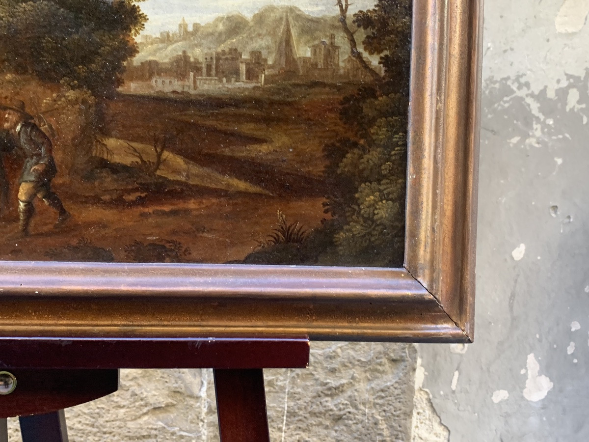 Fuite en Égypte, peintre nordique actif à Rome, début du XVIIe siècle-photo-7