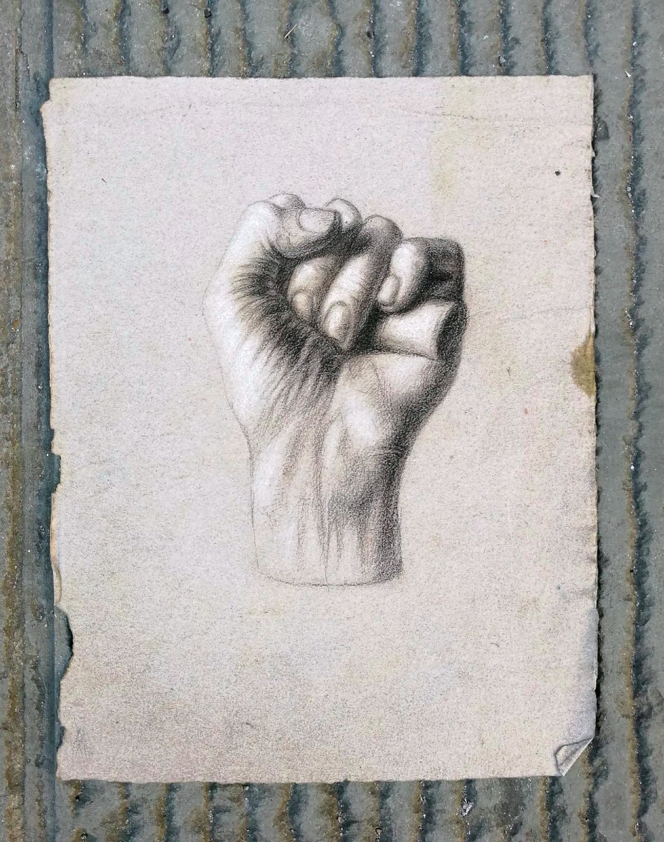 Academic Study Of A Clenched Hand, Tuscany, Mid-19th Century