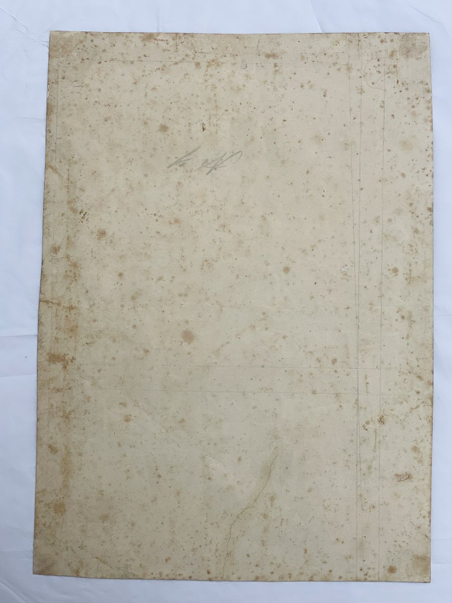 Luigi Ademollo, Annonciation, encre et graphite sur papier, signé, 1843-photo-7