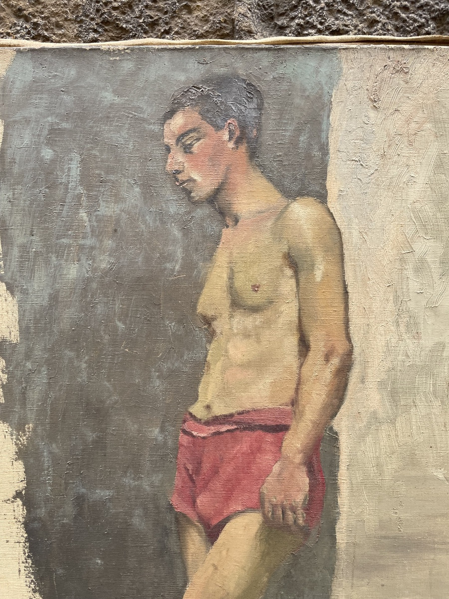 Étude de figure masculine École française Première moitié du XXe siècle, vers 1930–1940-photo-2