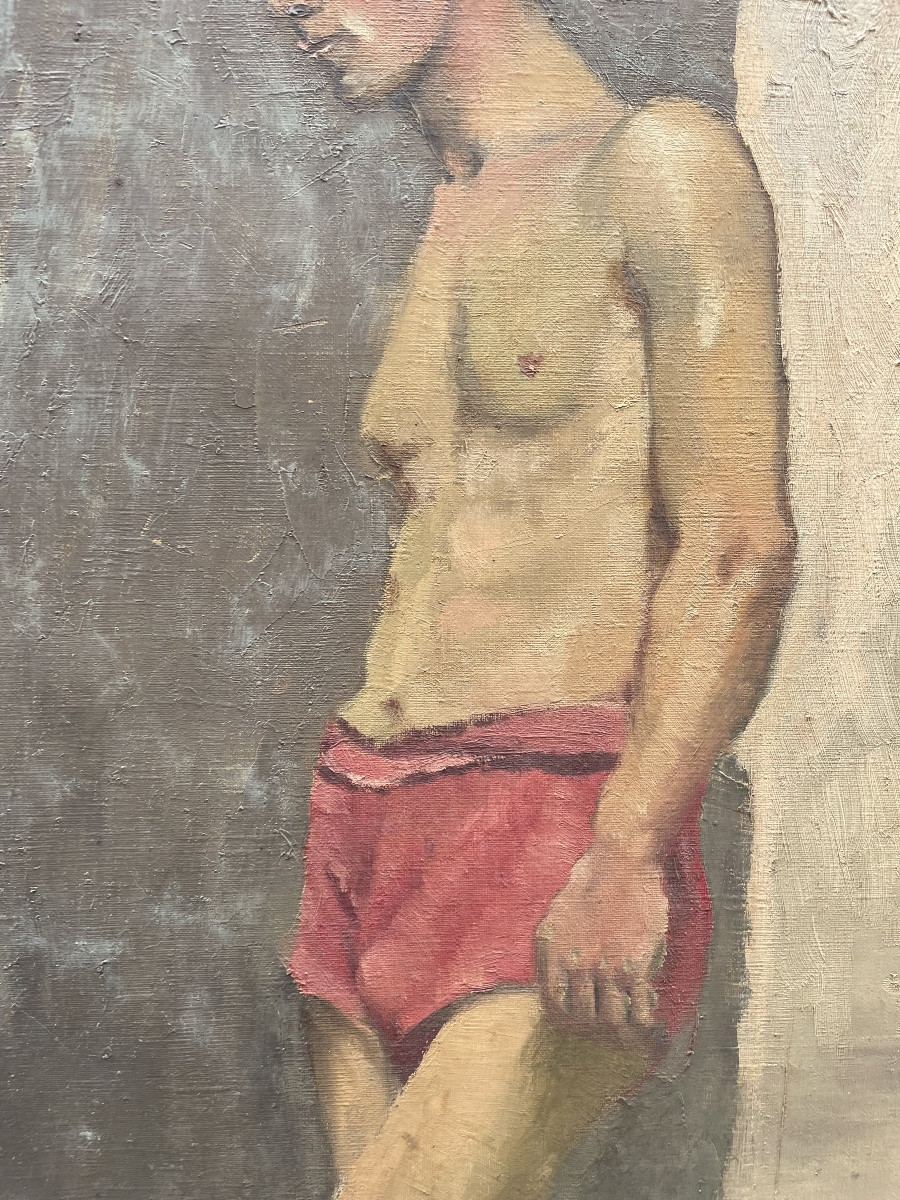Étude de figure masculine École française Première moitié du XXe siècle, vers 1930–1940-photo-6