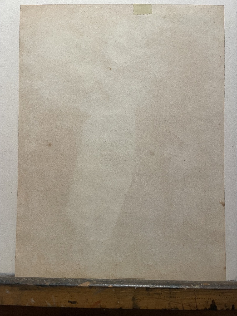 Italian Peasant Woman, Tivoli, 19th Century, Watercolor And Pencil On Paper 29 X 21.-photo-2