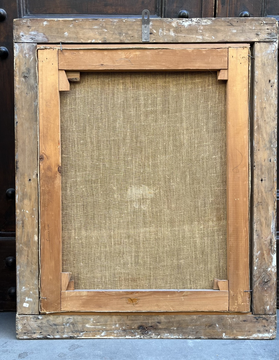 Portrait d’homme avec perruque, école italienne, début du XVIIIe siècle-photo-3