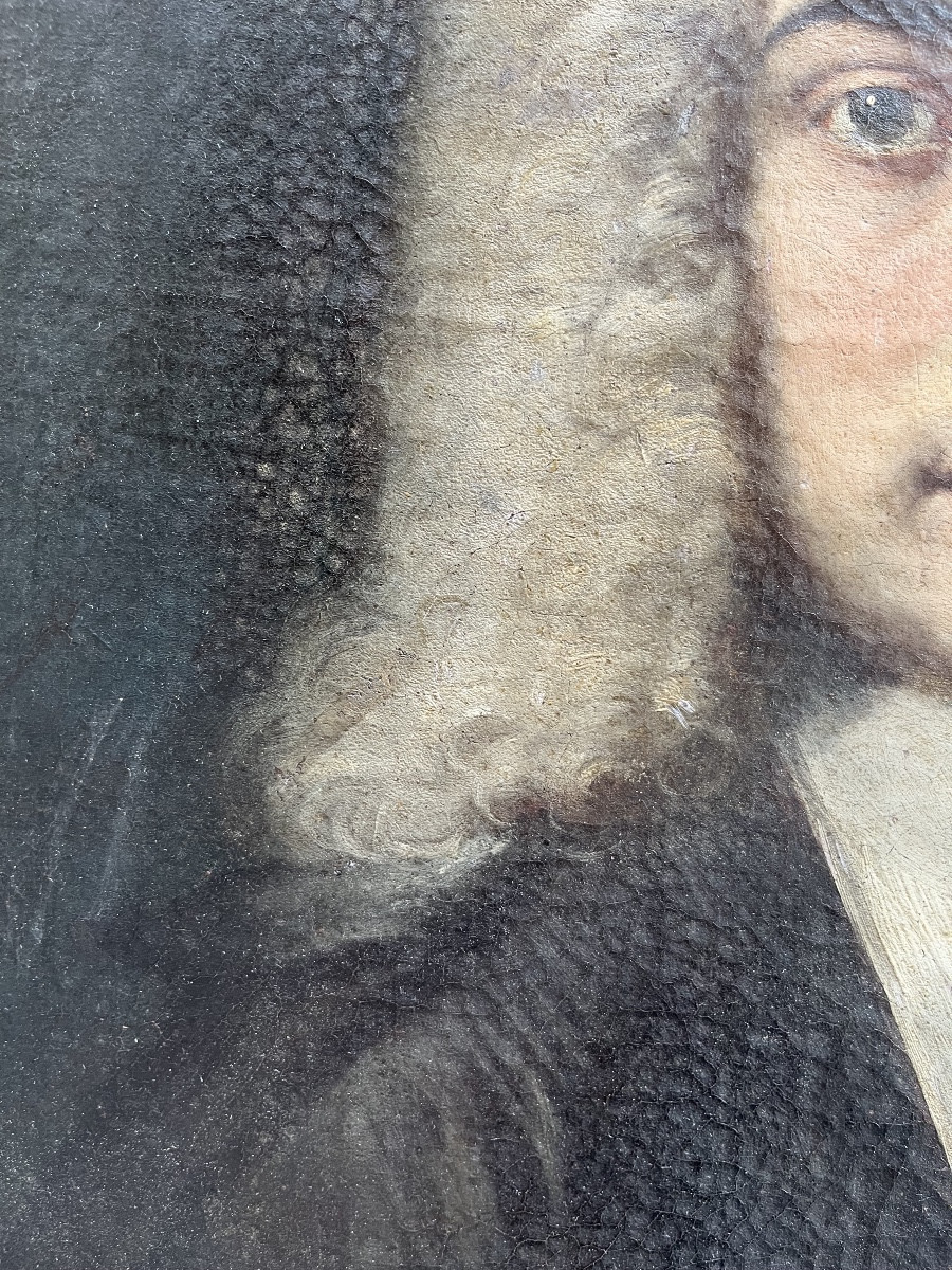 Portrait d’homme avec perruque, école italienne, début du XVIIIe siècle-photo-7