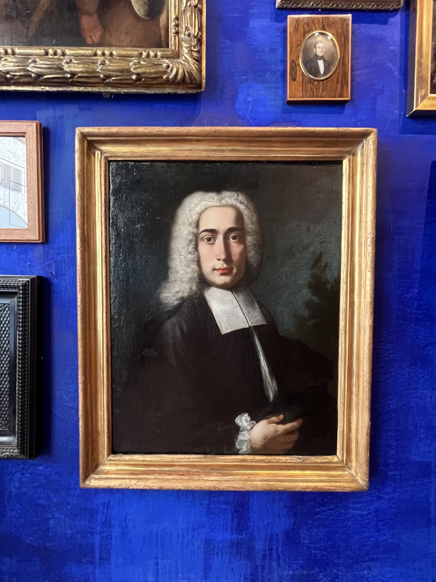 Portrait Of A Gentleman With Wig, Italian School, Early 18th Century-photo-6