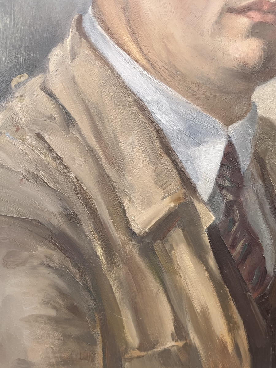 Self-portrait, 1933 August Hirsching.  German School.-photo-5