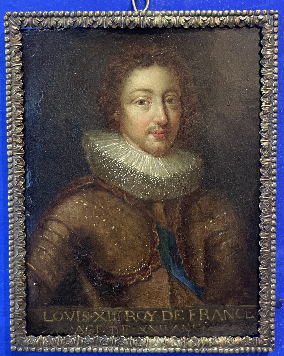 Portrait Of Louis XIII Of Bourbon, King Of France, Franco-flemish School, 17th Cent-photo-2