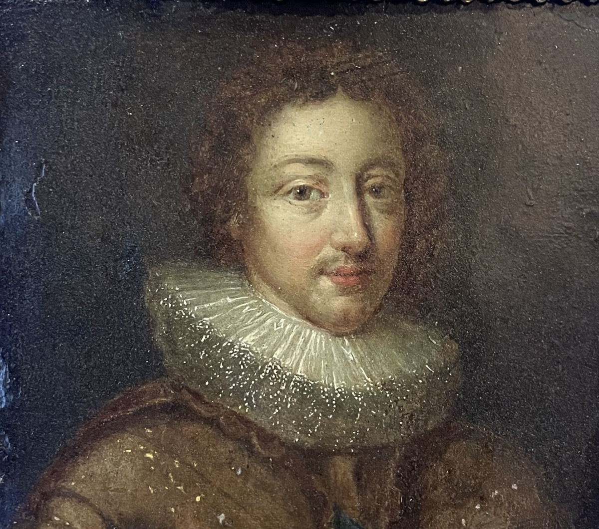 Portrait Of Louis XIII Of Bourbon, King Of France, Franco-flemish School, 17th Cent-photo-2