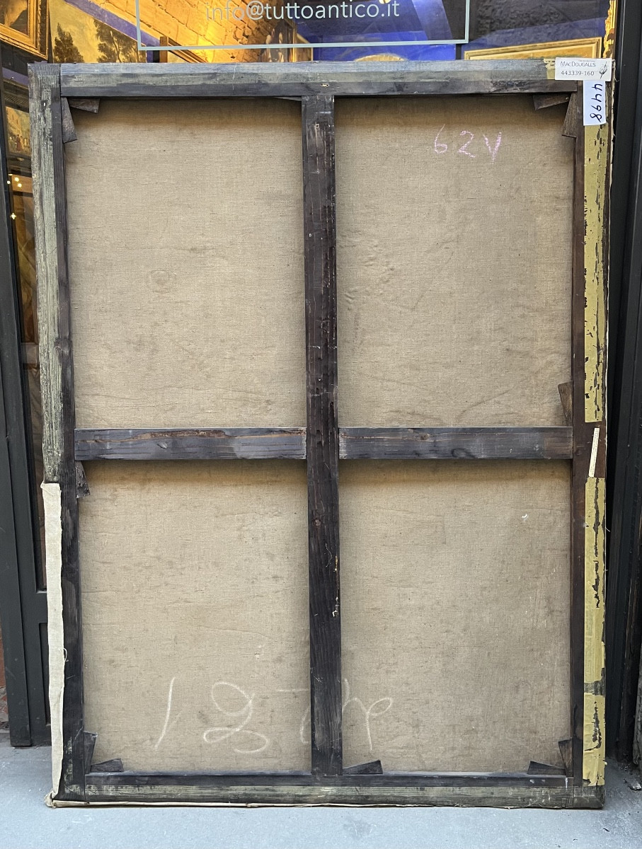 Sologub Leonid Romanovič (Eïsk 1884 – La Haye 1956),  Crucifixion, huile sur toile, signée-photo-3