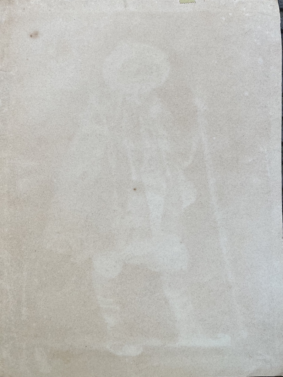 Paysan italien en costume traditionnel ciociaro, Campagne romaine,inscriptions en français,XIXe-photo-3