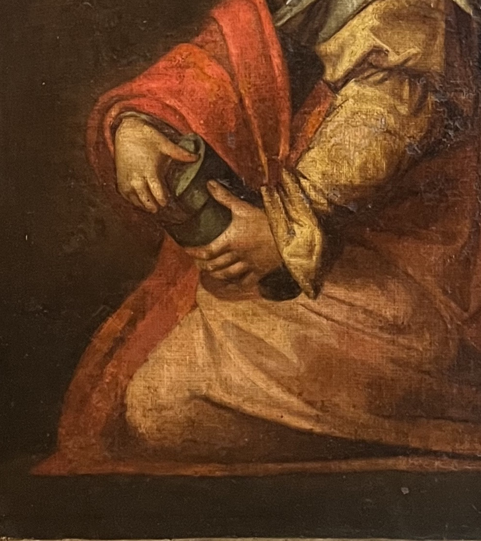 Mary Magdalene, After Andrea Del Sarto, Dispute On The Trinity, 17th Century, 36 X 27 Cm-photo-2
