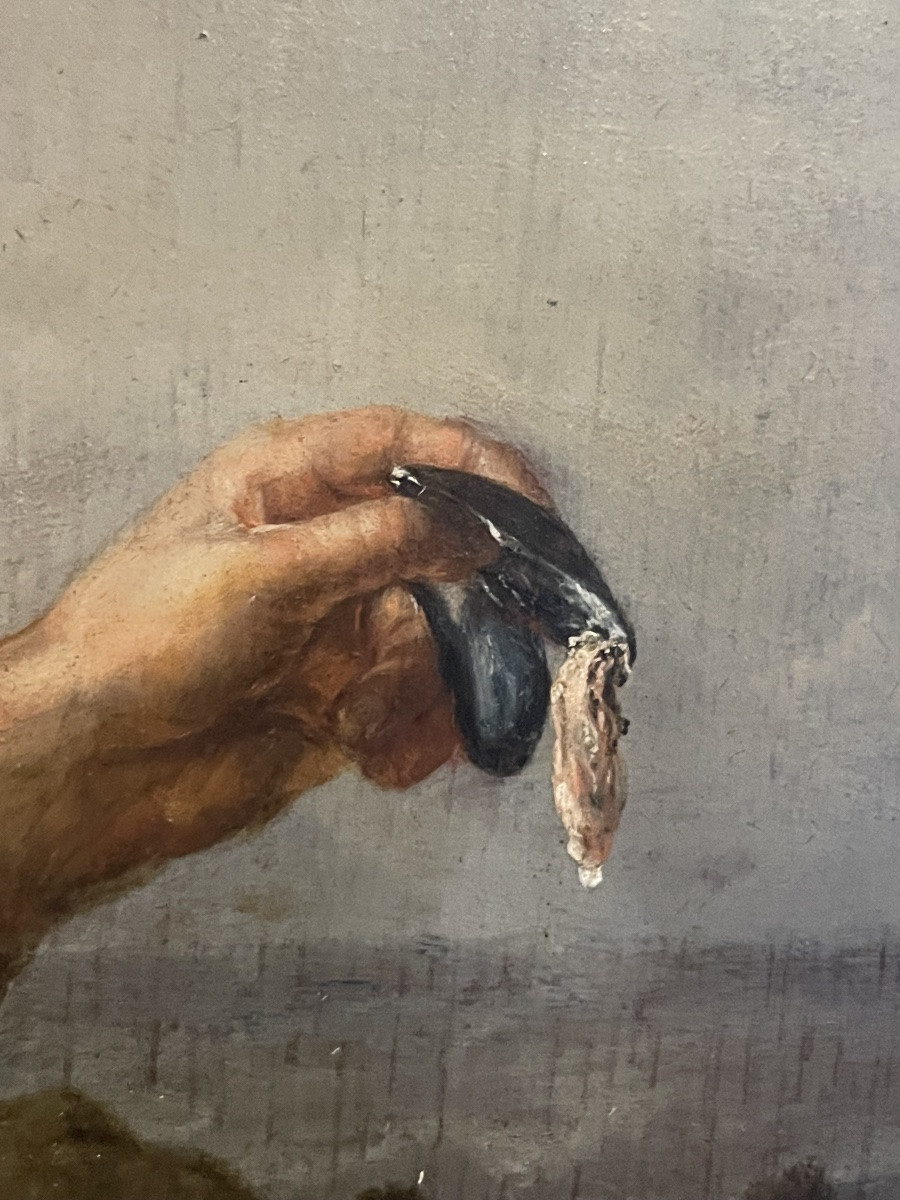 Mangieur de moules, école hollandaise XVIIe, entourage de Frans Hals le Jeune-photo-2