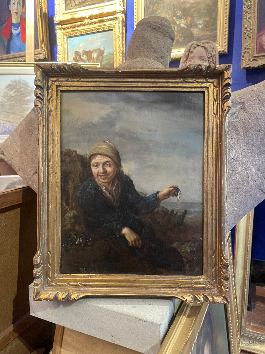 Mangieur de moules, école hollandaise XVIIe, entourage de Frans Hals le Jeune-photo-3