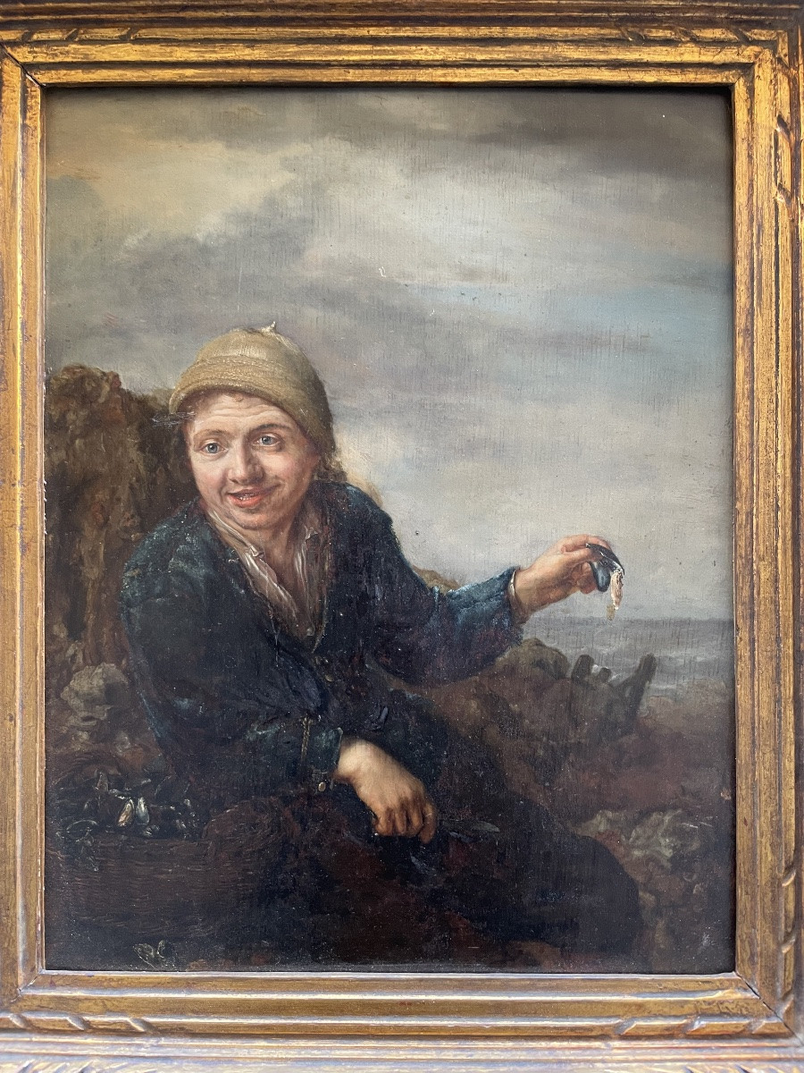 Mangieur de moules, école hollandaise XVIIe, entourage de Frans Hals le Jeune-photo-1