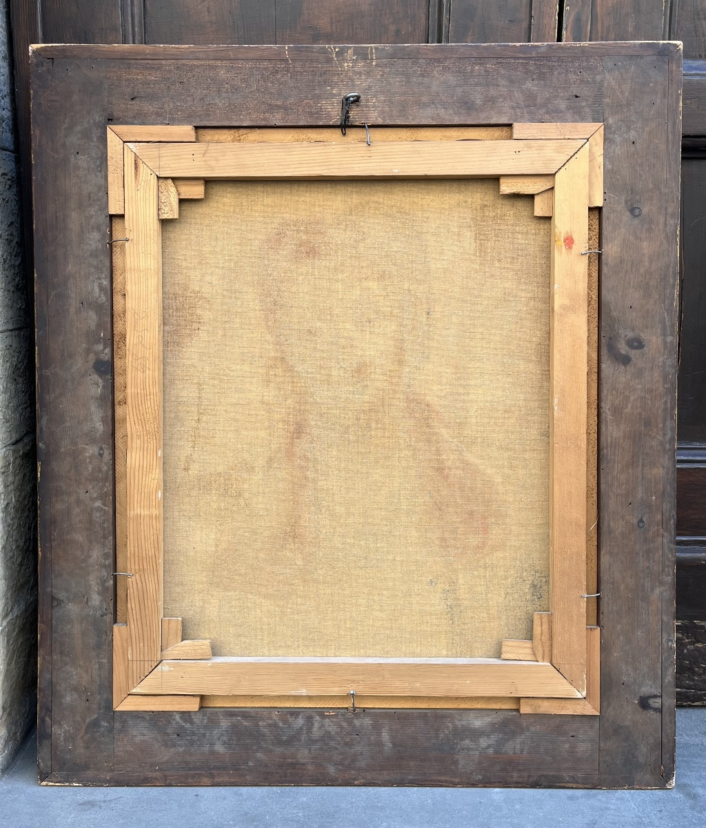 E. Gordigiani, Portrait Of Lina Bietoletti, Florence 1949, Oil On Canvas-photo-3