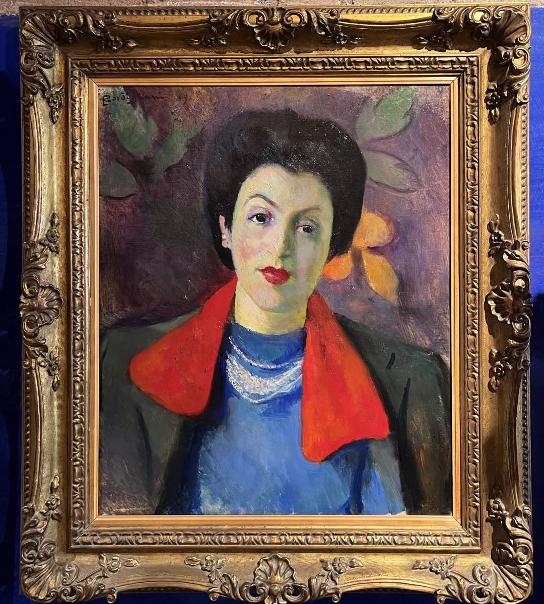 E. Gordigiani, Portrait Of Lina Bietoletti, Florence 1949, Oil On Canvas