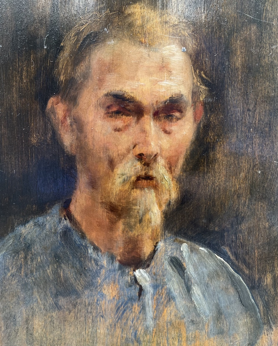 Alfonso Hollaender, Portrait Of An Oriental Man “giacomino”, Signed And Dated 1878-photo-2