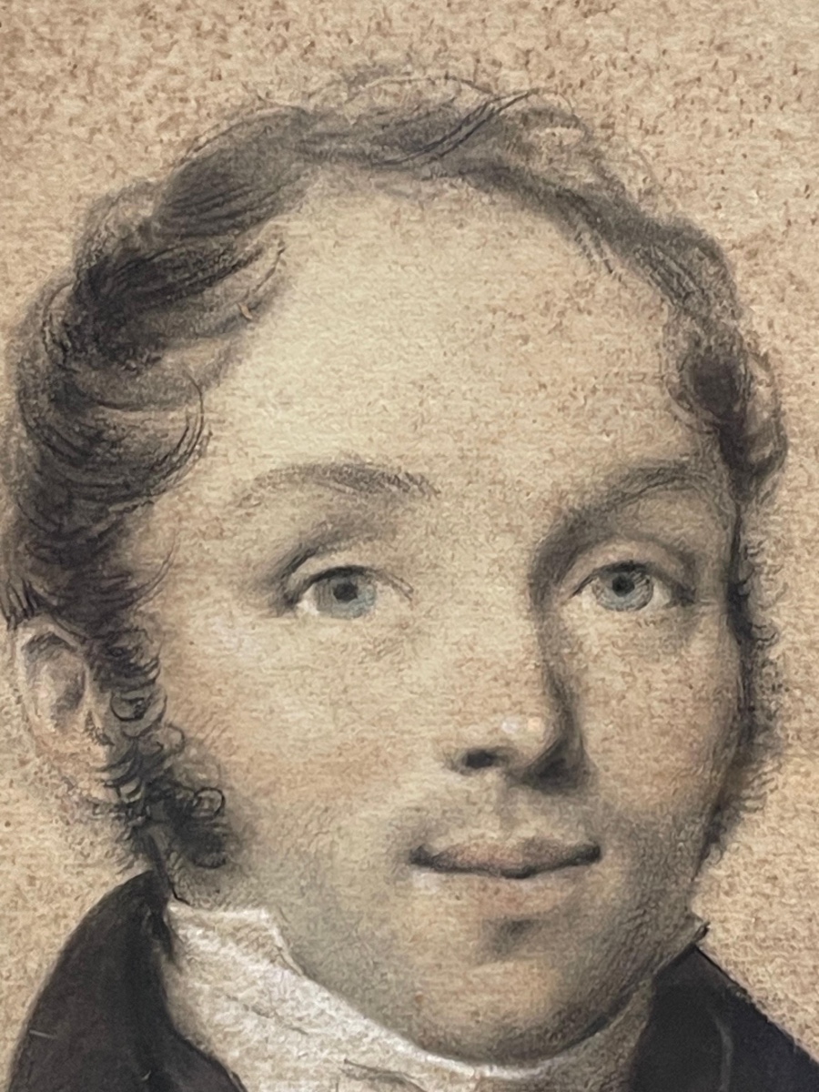 Portrait Of A Young Man, Pastel On Paper, Signed And Dated E. Bouchardy, 1819-photo-2