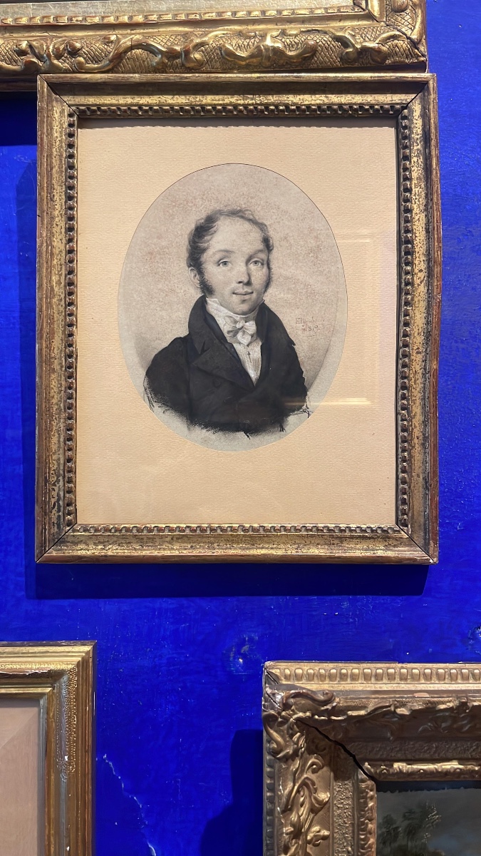Portrait Of A Young Man, Pastel On Paper, Signed And Dated E. Bouchardy, 1819-photo-3