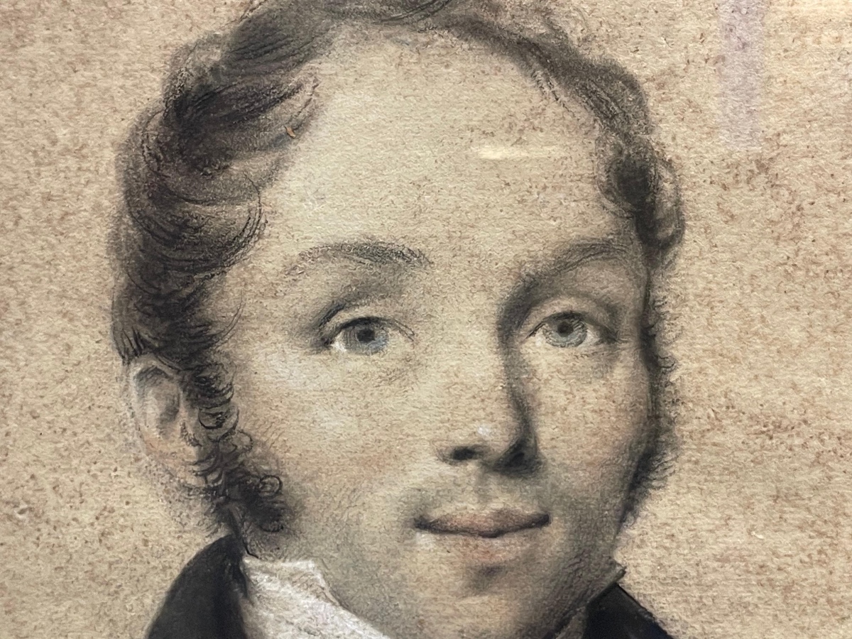 Portrait Of A Young Man, Pastel On Paper, Signed And Dated E. Bouchardy, 1819-photo-2