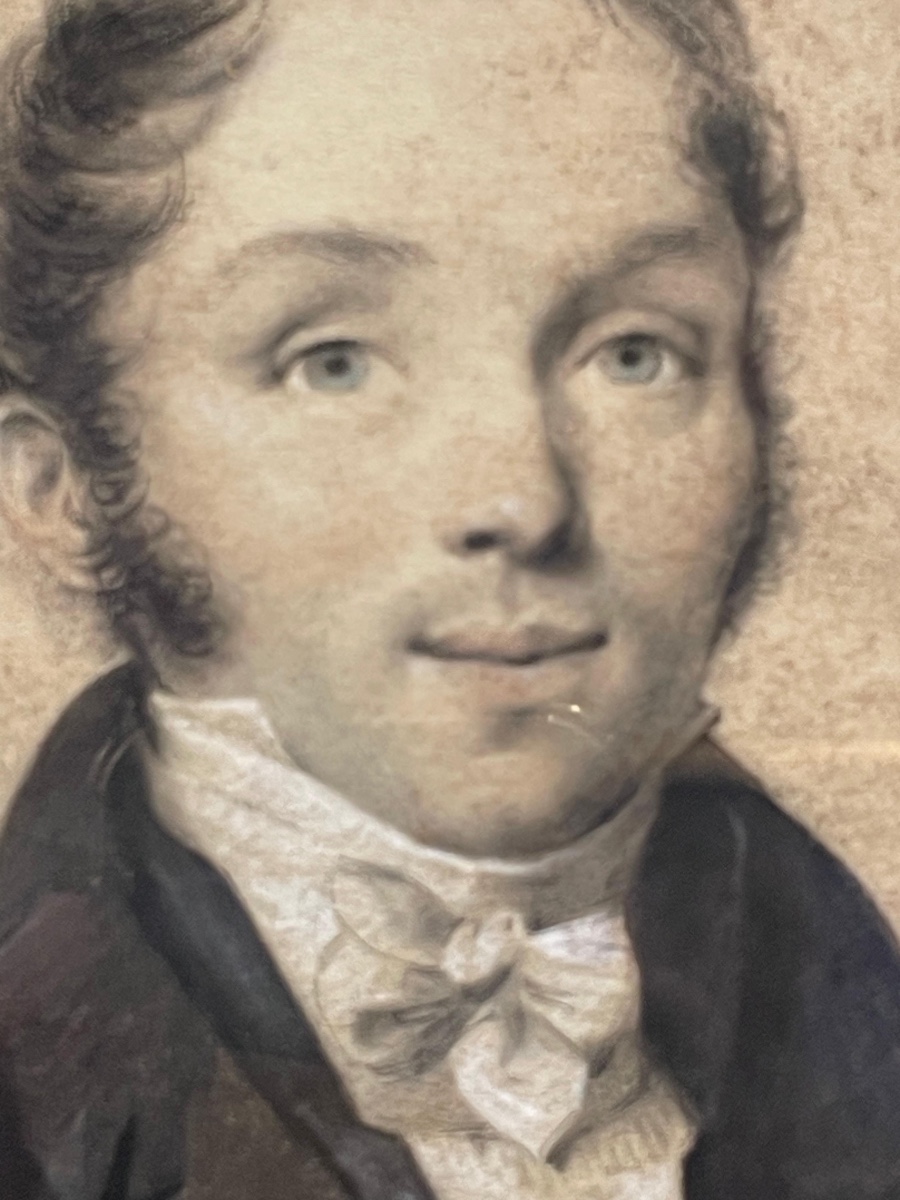 Portrait Of A Young Man, Pastel On Paper, Signed And Dated E. Bouchardy, 1819-photo-4