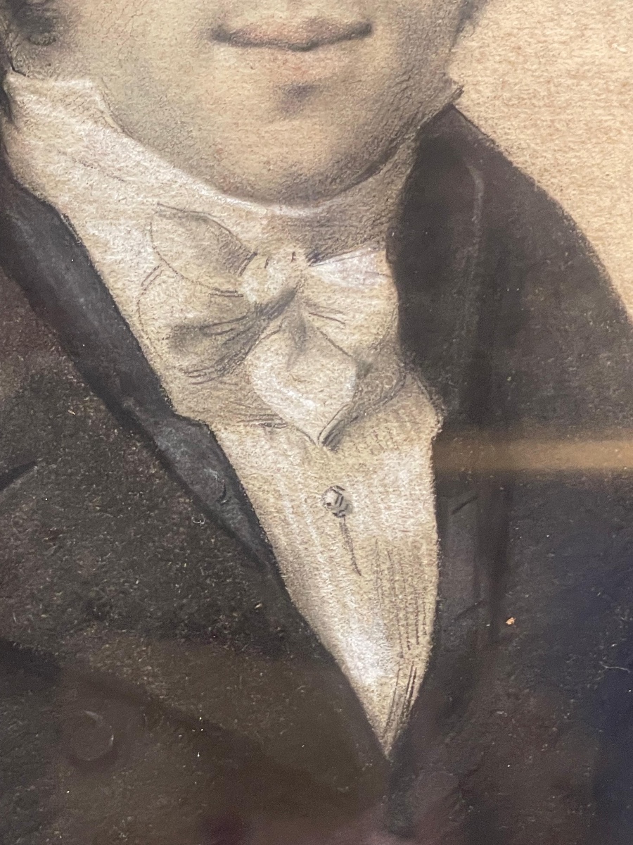 Portrait Of A Young Man, Pastel On Paper, Signed And Dated E. Bouchardy, 1819-photo-5