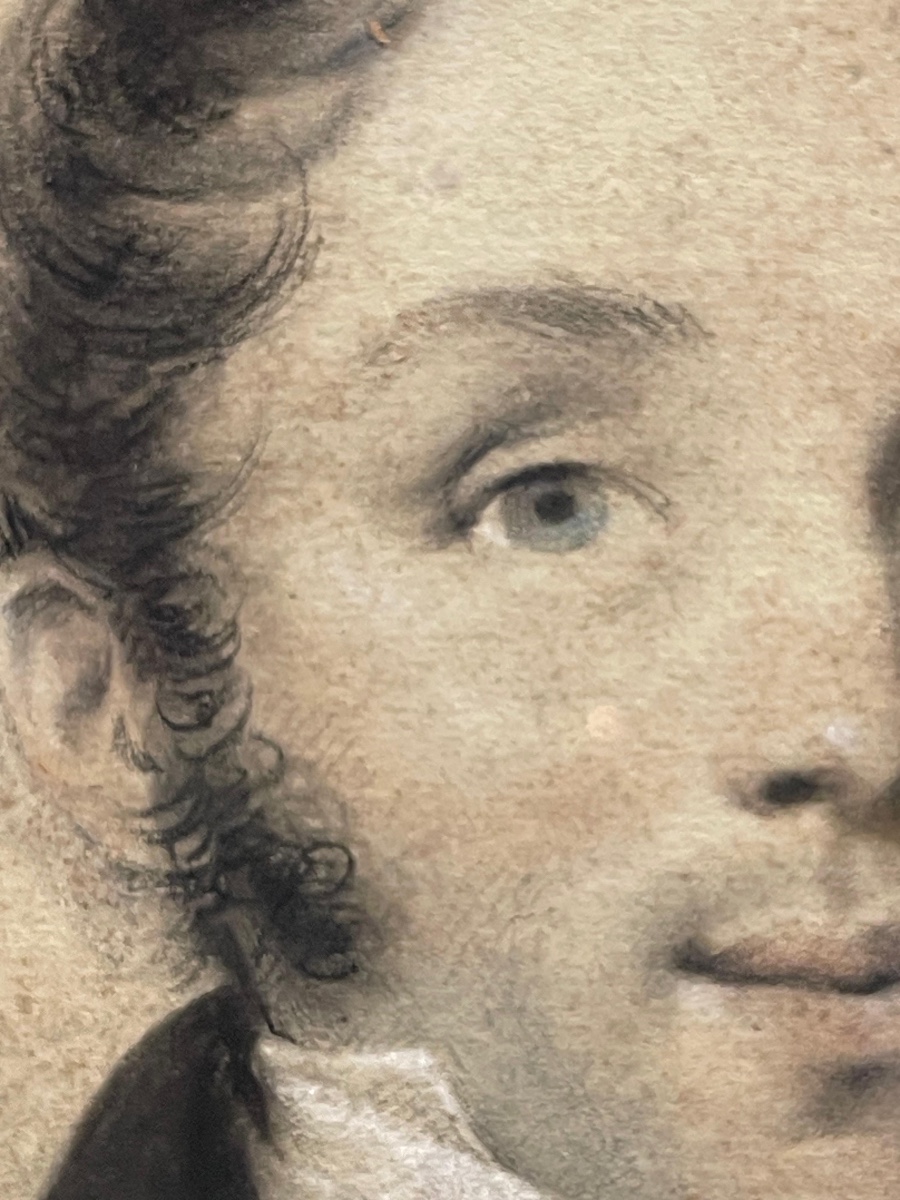 Portrait Of A Young Man, Pastel On Paper, Signed And Dated E. Bouchardy, 1819-photo-7