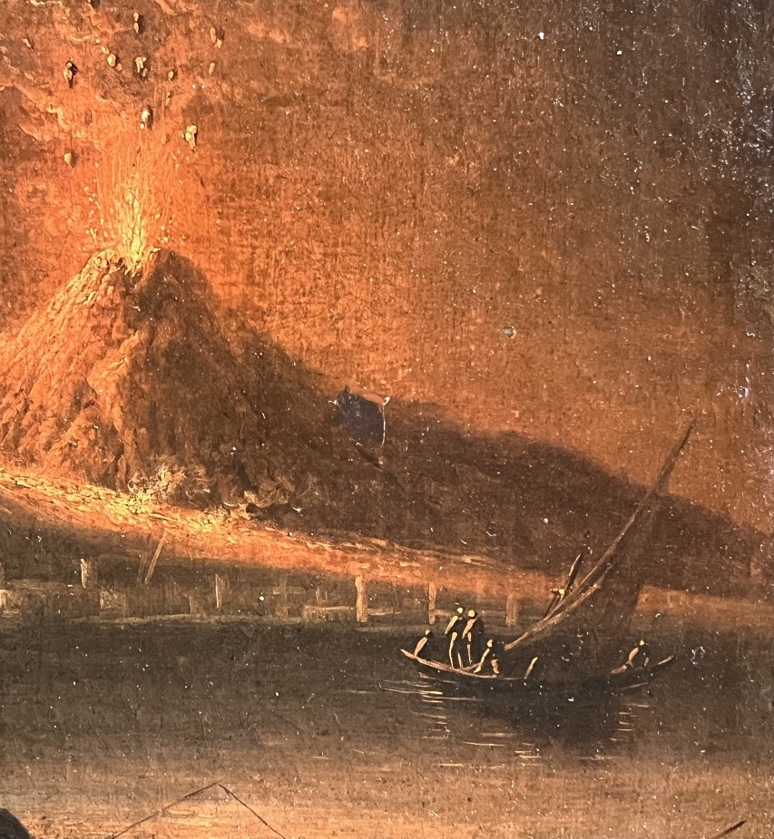View Of The Gulf Of Naples With Night Eruption Of Vesuvius, Early 19th C., Circle Of Fidanza  G-photo-5