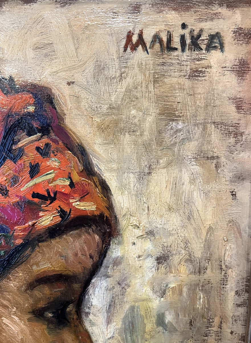 Jehan Frison (1882-1961) Malika, portrait marocain, période Fez-Bou Saâda, vers 1926-photo-3