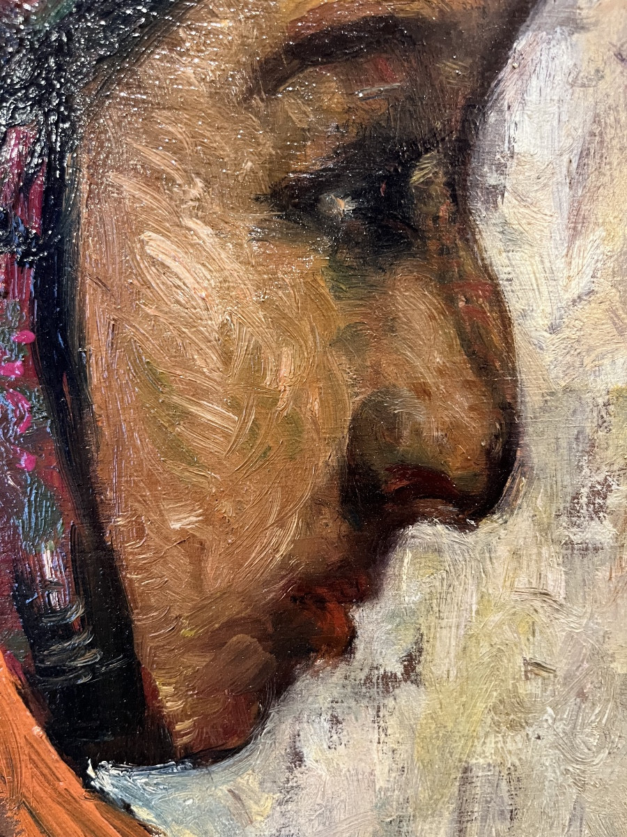 Jehan Frison (1882-1961) Malika, portrait marocain, période Fez-Bou Saâda, vers 1926-photo-5