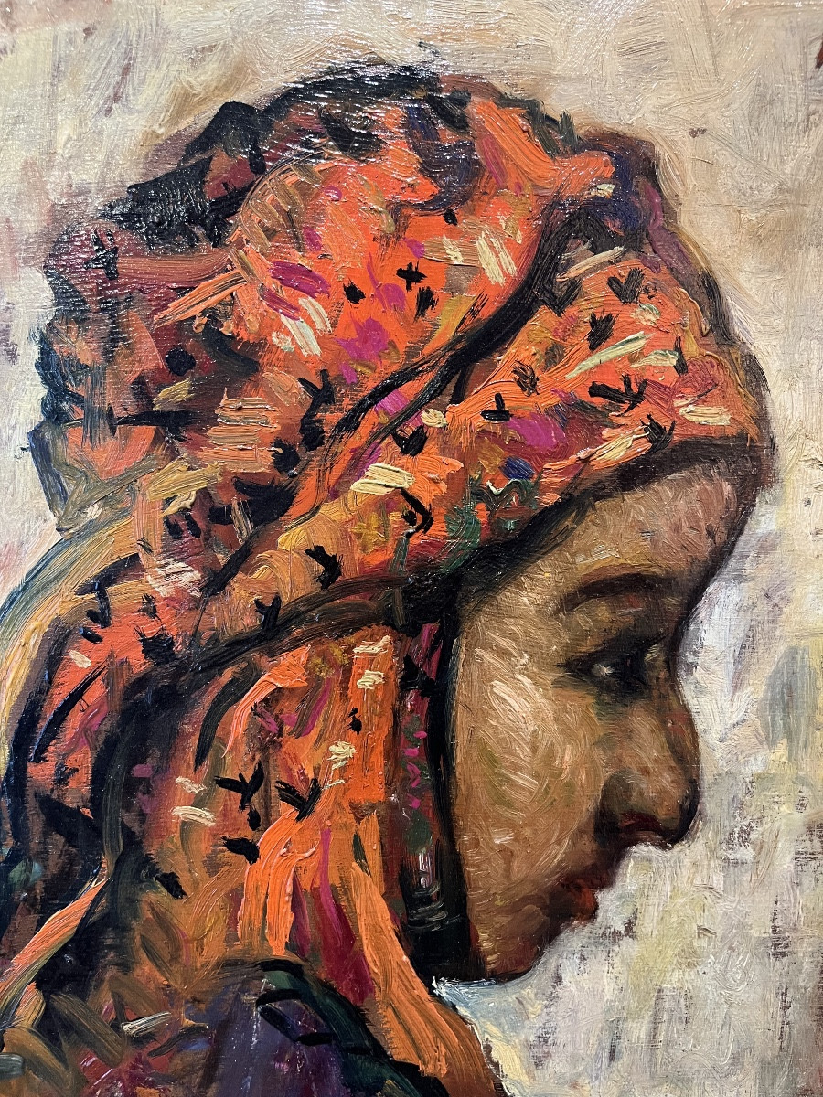 Jehan Frison (1882-1961) Malika, portrait marocain, période Fez-Bou Saâda, vers 1926-photo-7