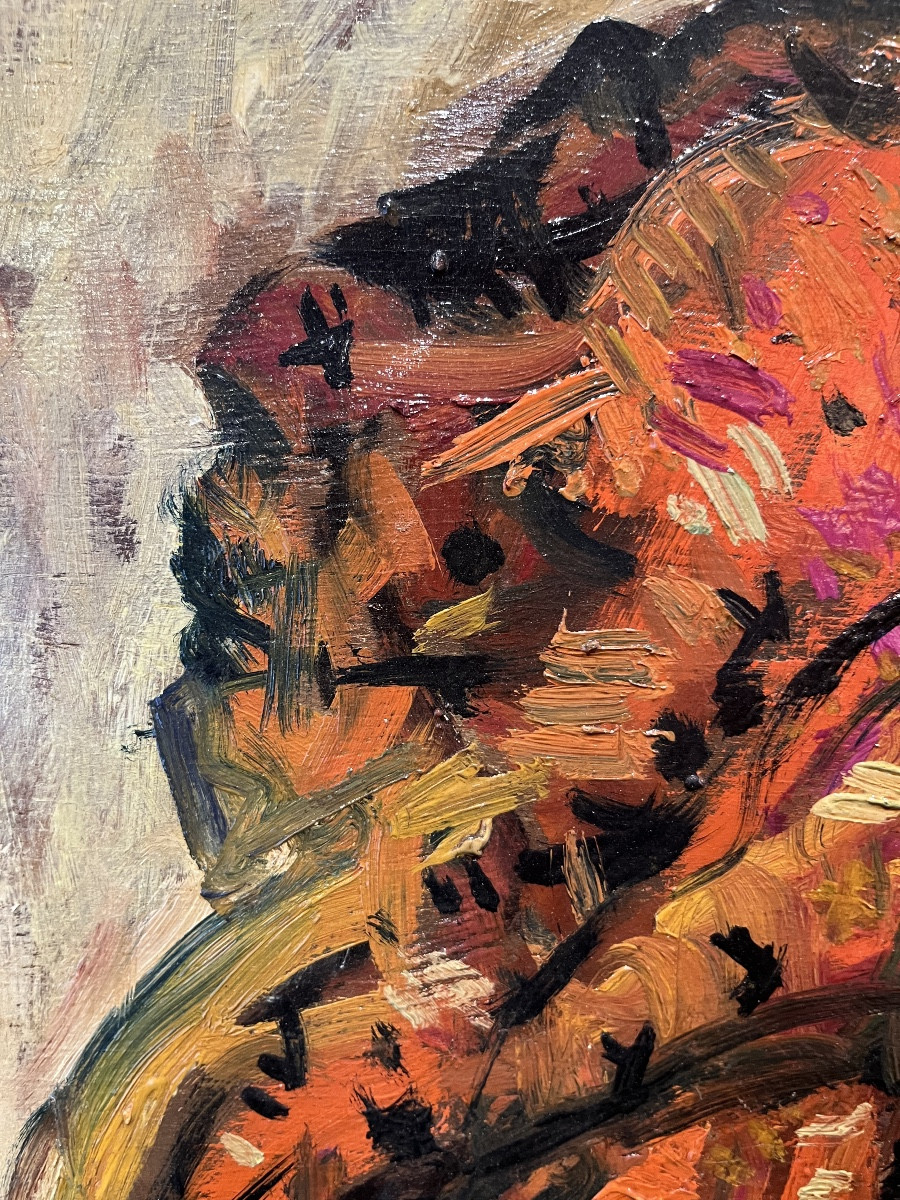 Jehan Frison (1882-1961) Malika, portrait marocain, période Fez-Bou Saâda, vers 1926-photo-8