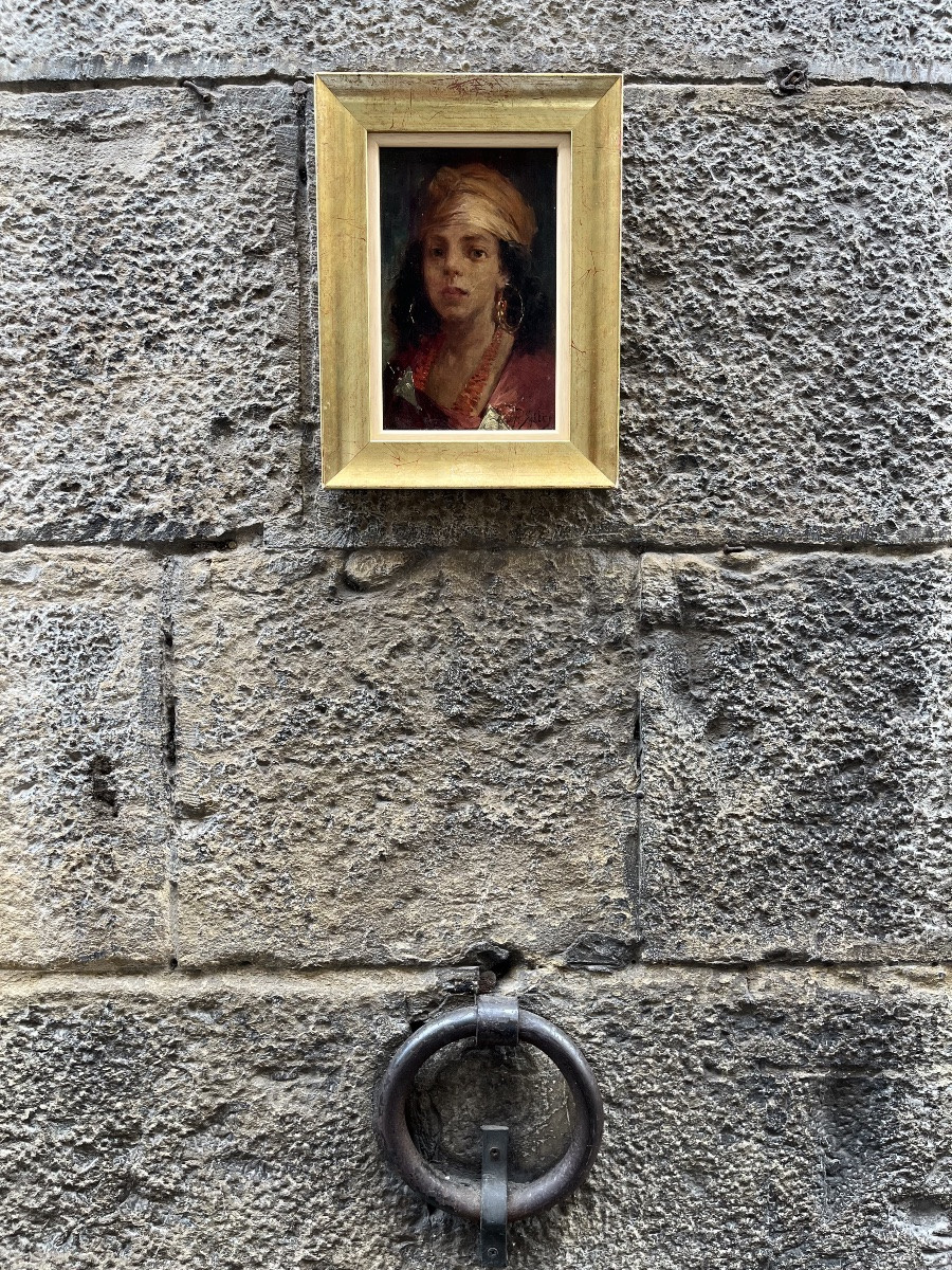 Pierre Alexandre Salles (1867-1915)  Young Oriental Woman. Signed.-photo-3
