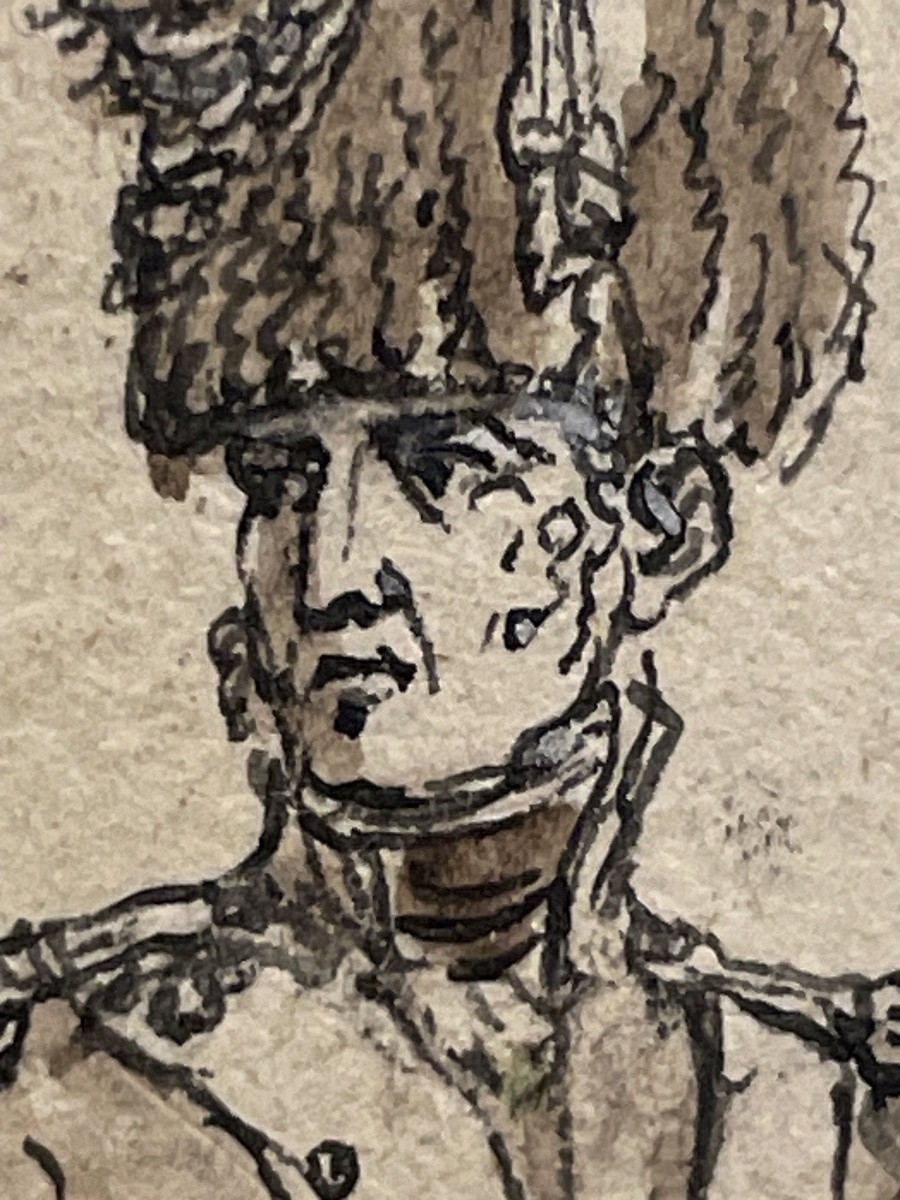 French School, Early 19th Century Four Studies Of Soldiers From The French Imperial Guard -photo-3