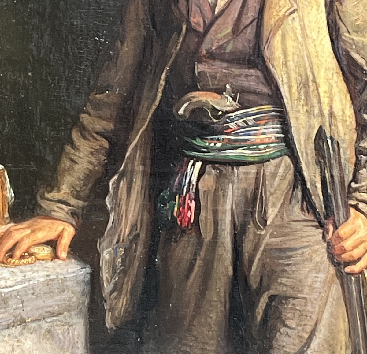 Brigand italien dans son refuge avec coffret de bijoux, signé Pauwels, v.1850-photo-8