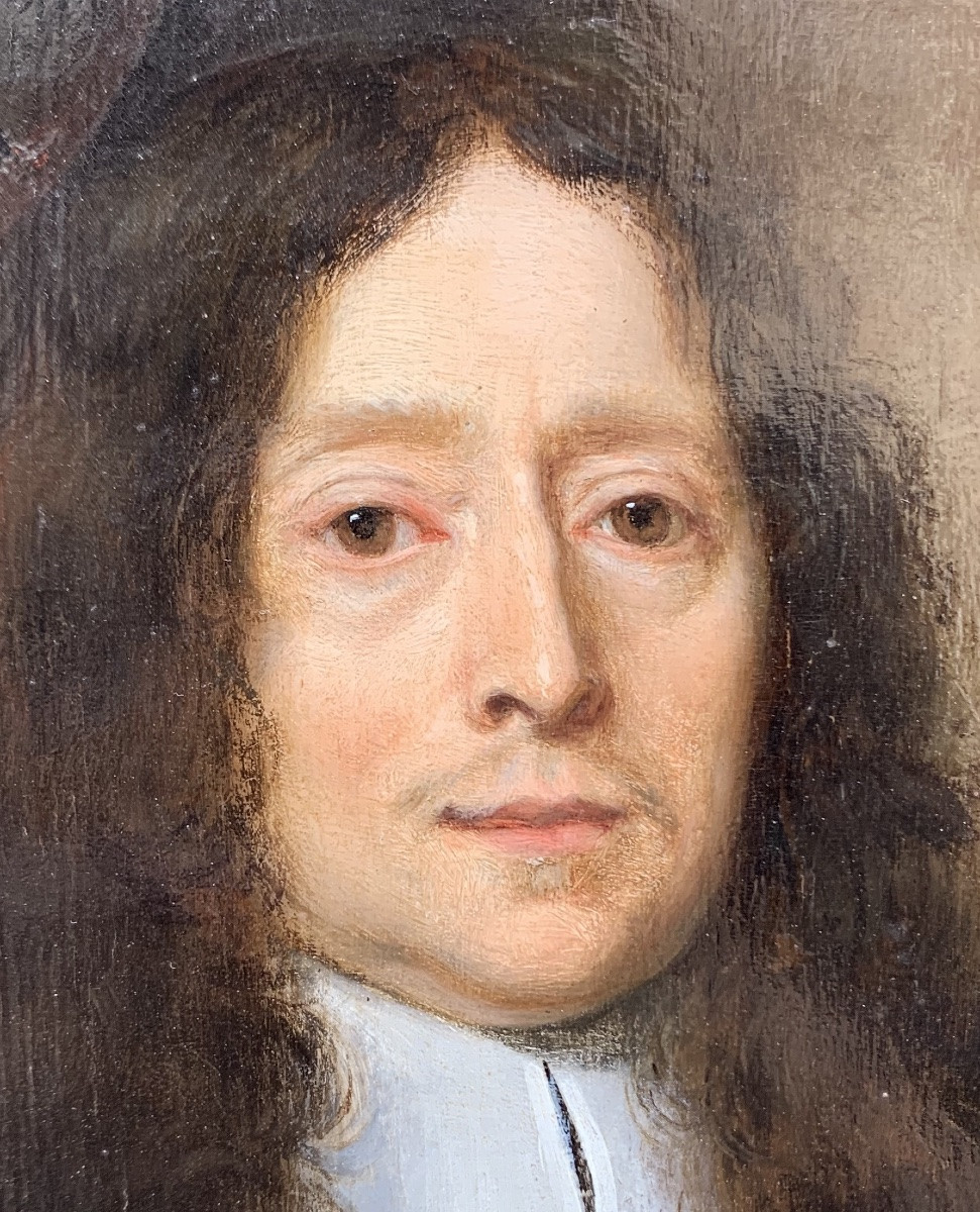 Portrait de gentilhomme, école de Nicolas Maes, Provinces-Unies, v.1680, panneau de chêne-photo-2