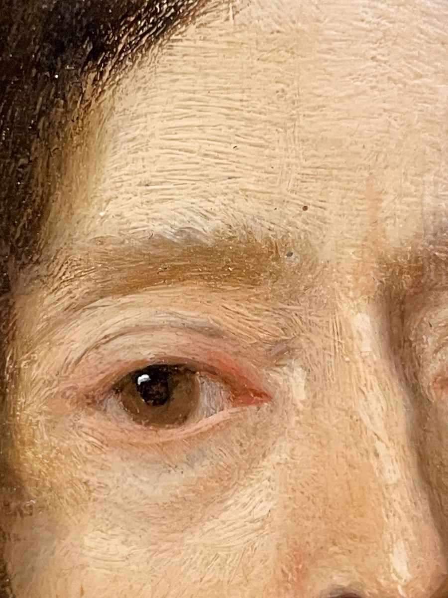 Portrait de gentilhomme, école de Nicolas Maes, Provinces-Unies, v.1680, panneau de chêne-photo-3
