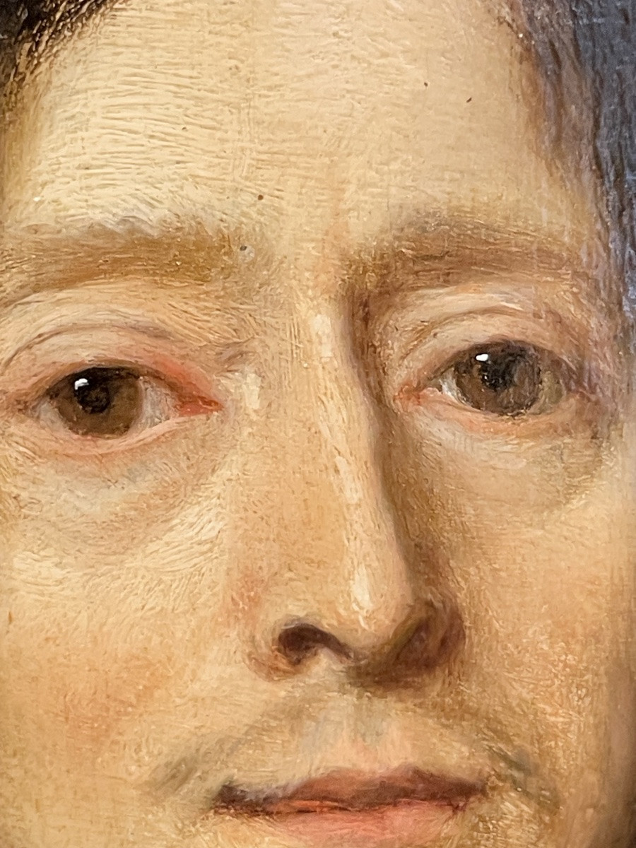 Portrait de gentilhomme, école de Nicolas Maes, Provinces-Unies, v.1680, panneau de chêne-photo-5